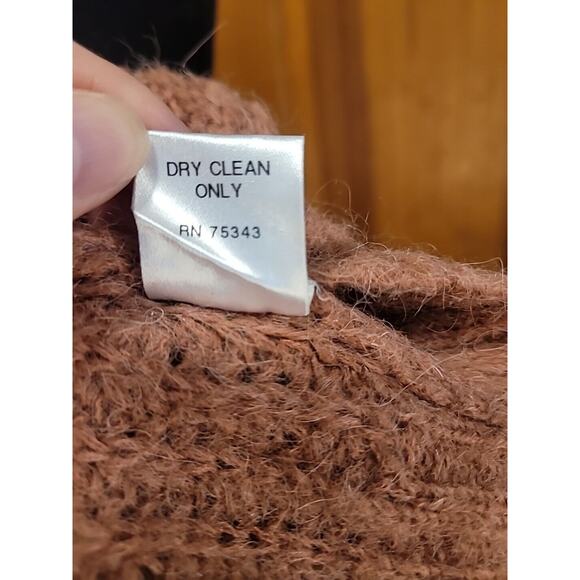 Bartolini Italy Women's Rose Alpaca Blend Cardigan Sweater Swiftie Size Medium - Picture 6 of 6